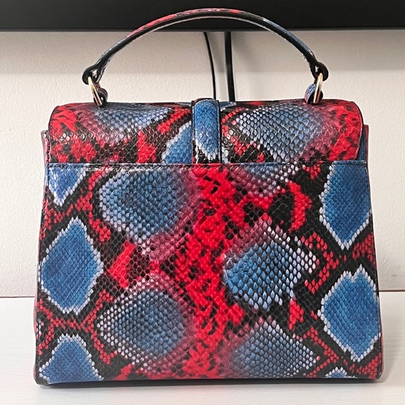 Brahmin Rene Heat Rosen Python Print Genuine Leather - Picture 2 of 8